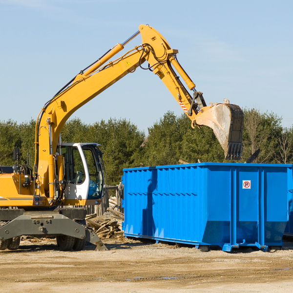 are there any restrictions on where a residential dumpster can be placed in Woodstock Valley